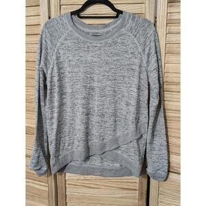 WOMEN'S 90 DEGREE BY REFLEX SIZE L GREY ATHLEISURE LONG SLEEVES TOP